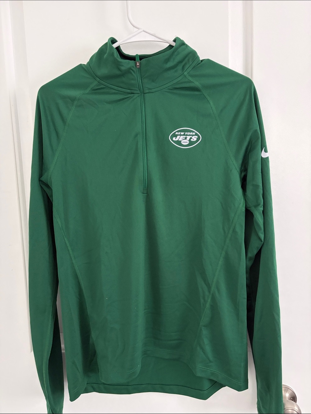 Nike Dri-Fit Green New York Jets Half-Zip Performance Pullover - S
